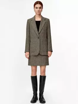 Однобортный жакет в клетку