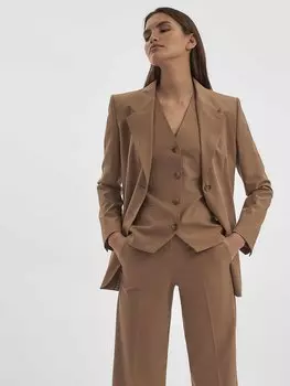 Однобортный жилет из текстурной ткани