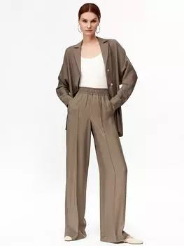 Оверсайз брюки в пижамном стиле