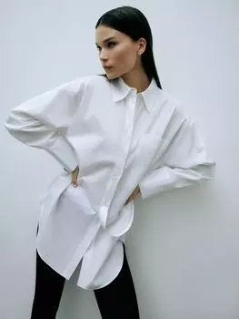 Оверсайз рубашка с акцентной деталью