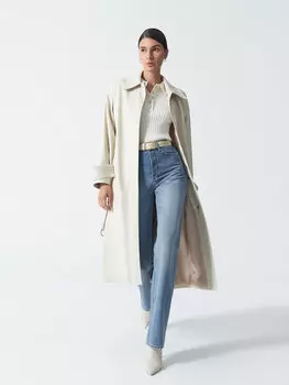 Плащ из экокожи