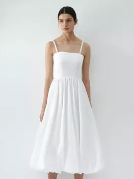 Платье-баллон со съемными бретелями