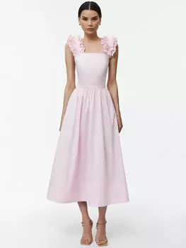 Платье из хлопка со съемными лямками