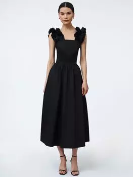 Платье из хлопка со съемными лямками