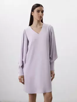 Платье-мини с объемными рукавами