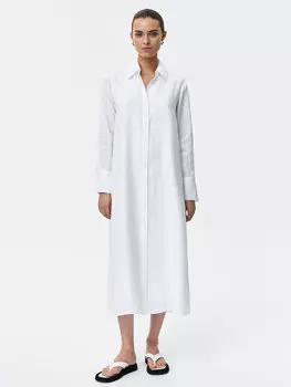 Платье-рубашка с длинными рукавами