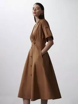 Платье-сафари из хлопка