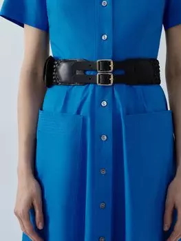 Плетеный ремень со съемным кошельком