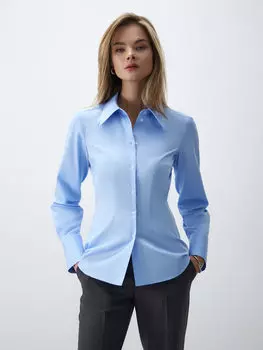 Приталенная блуза из хлопка