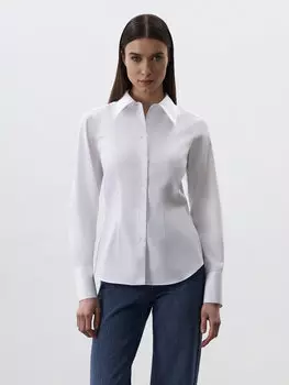 Приталенная блуза из хлопка