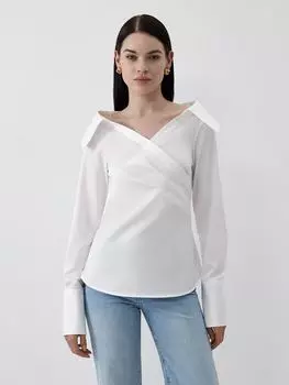 Приталенная блуза на запах