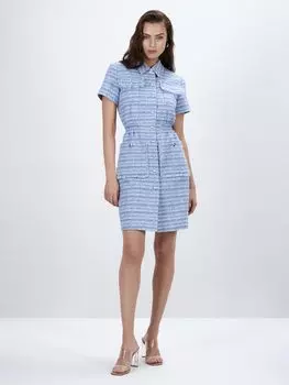 Приталенное платье из твида