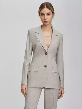 Приталенный жакет в клетку