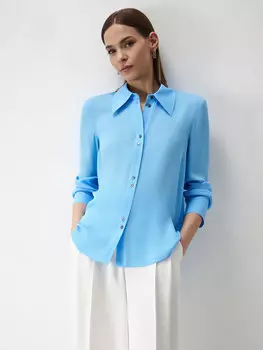 Прямая блуза на пуговицах