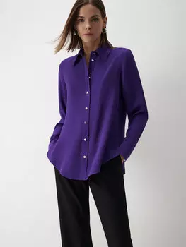 Прямая блуза с металлическими пуговицами