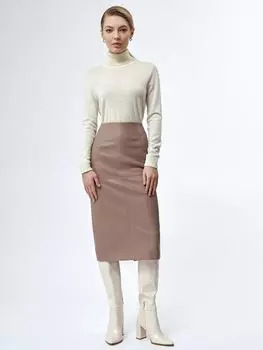 Прямая юбка из экокожи