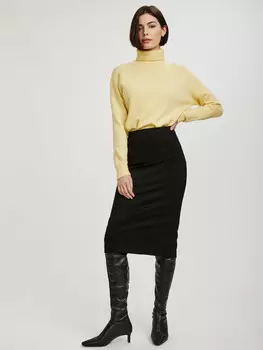 Прямая юбка из трикотажа