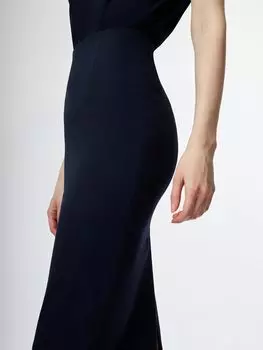 Прямая юбка из трикотажа