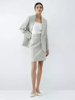 Прямая юбка из твида