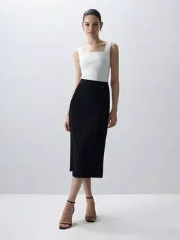 Прямая юбка на запах