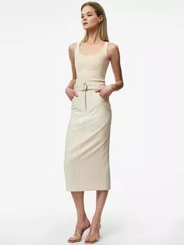 Прямая юбка со съемным поясом