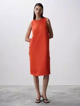 Прямое платье без рукавов