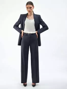 Прямые брюки из костюмной шерсти