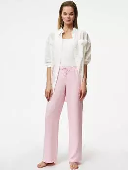 Прямые брюки на резинке