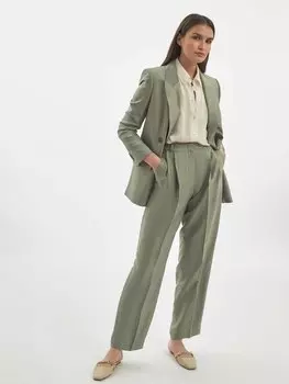 Прямые брюки на талии