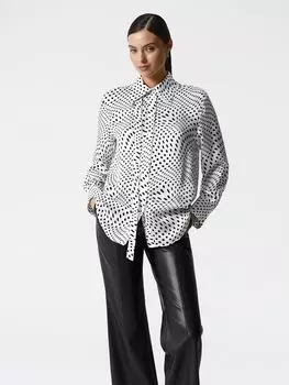 Рубашка с лентой на воротнике