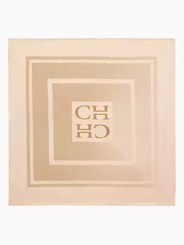 Шелковый платок в полоску с логотипом