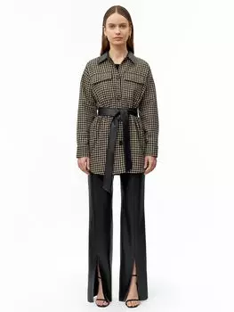 Шерстяная рубашка со съемным поясом