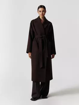 Шерстяное пальто на запах