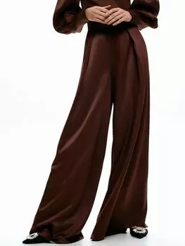 Широкие атласные брюки