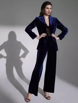 Широкие брюки из бархата