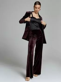 Широкие брюки из бархата