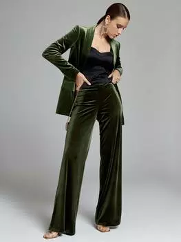 Широкие брюки из бархата