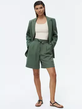 Шорты-бермуды на высокой посадке