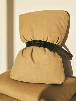 Стеганый ремень из кожи