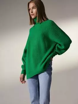 Свитер в рубчик из смесовой шерсти