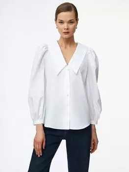 Свободная блуза с широким воротником