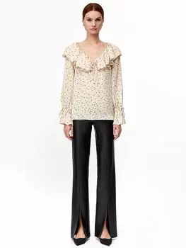 Свободная блуза в горошек