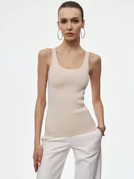 Топ из плотного трикотажа на бретелях