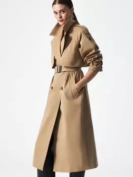 Тренч со съемной вставкой из экокожи