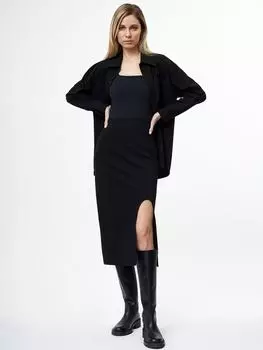 Трикотажная юбка с разрезом