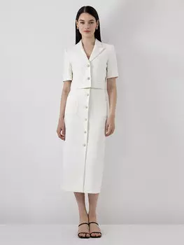 Твидовый жакет с короткими рукавами