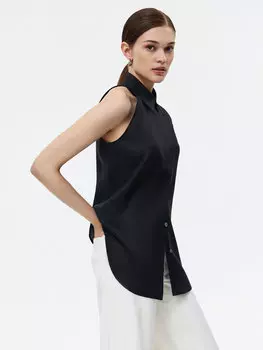 Удлиненная блуза с фигурным низом