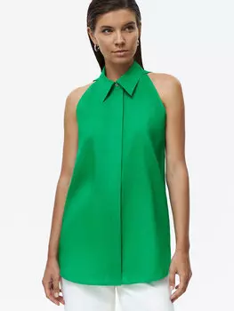 Удлиненная блуза с фигурным низом