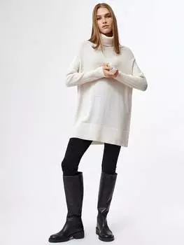 Удлиненный свитер из шерсти с кашемиром