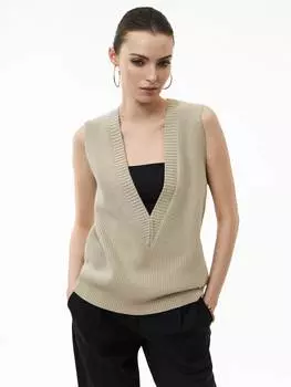 Удлиненный жилет из шерсти